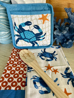 Load image into Gallery viewer, Crab Potholder Set of 4
