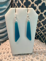 Load image into Gallery viewer, NEW!! Teal Cultured Sea Glass Earrings
