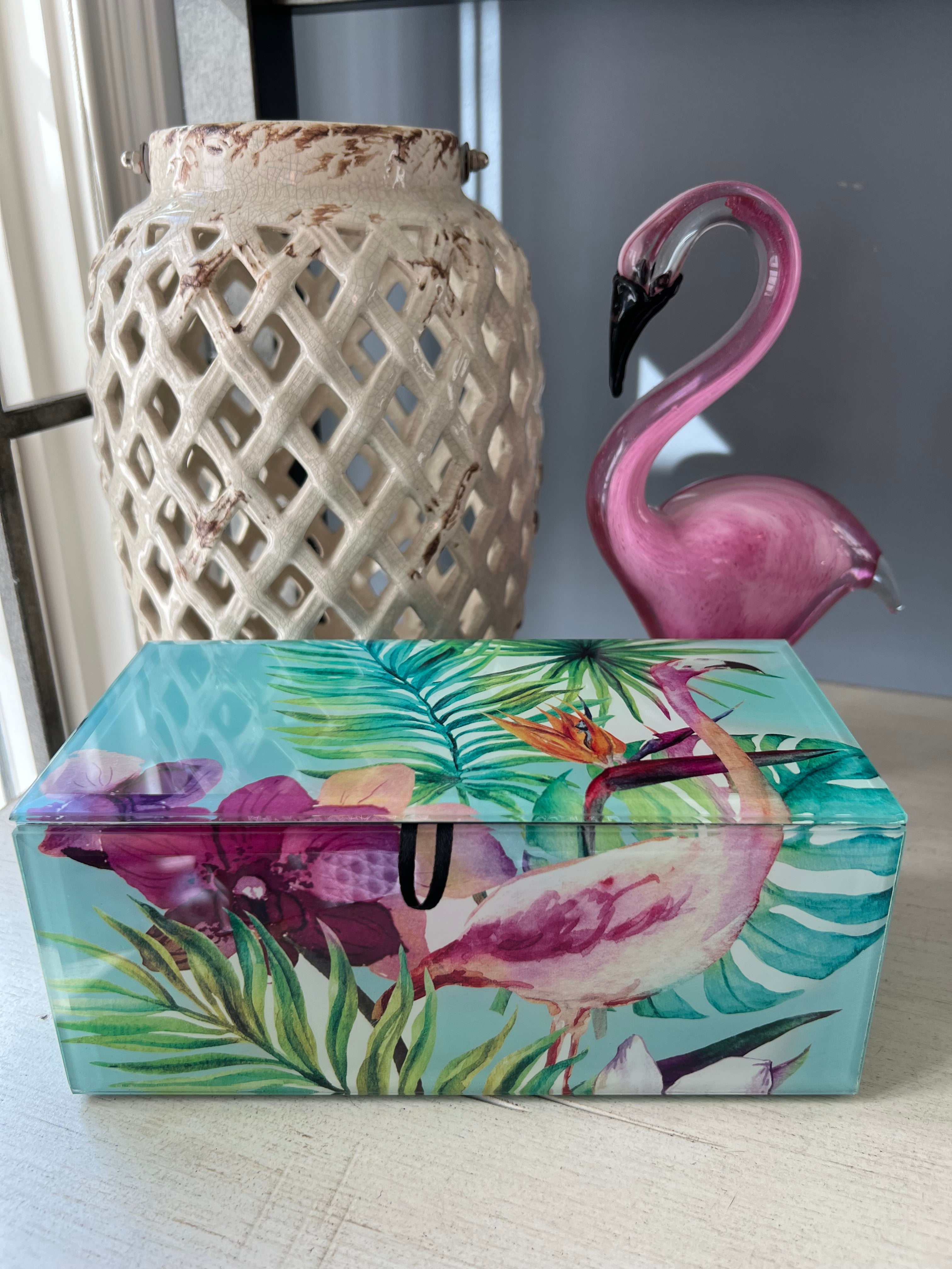 Flamingo Paradise Jewelry Box