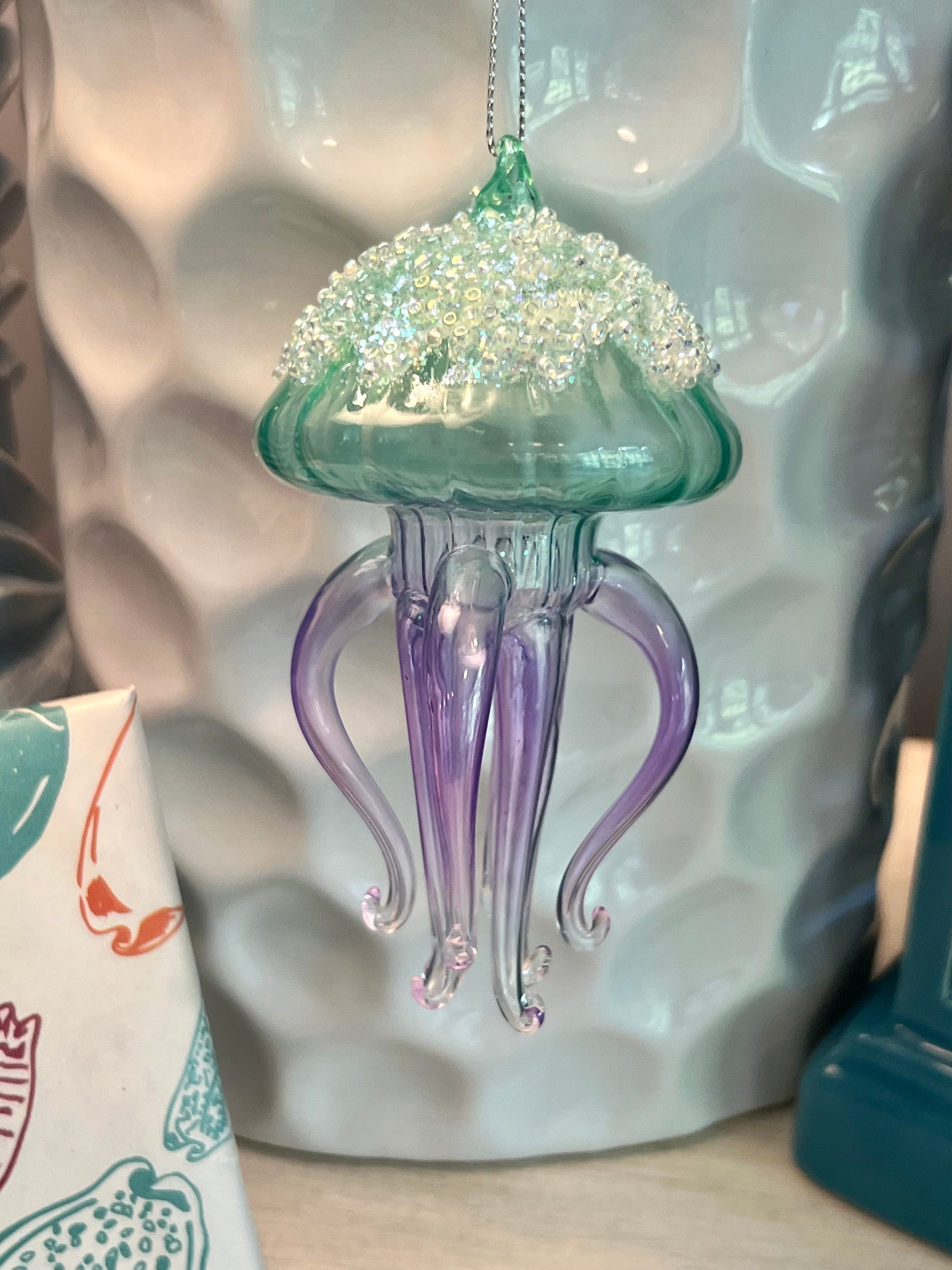 Glitter Jellyfish Ornament