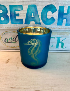 Ocean Blues Votive and Flameless Candle