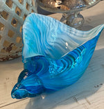 Load image into Gallery viewer, Ocean Blue Conch Shell Glass Art
