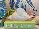 Load image into Gallery viewer, White Glass Conch Shell
