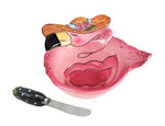 Load image into Gallery viewer, Flamingo Dip Bowl and Spreader Set
