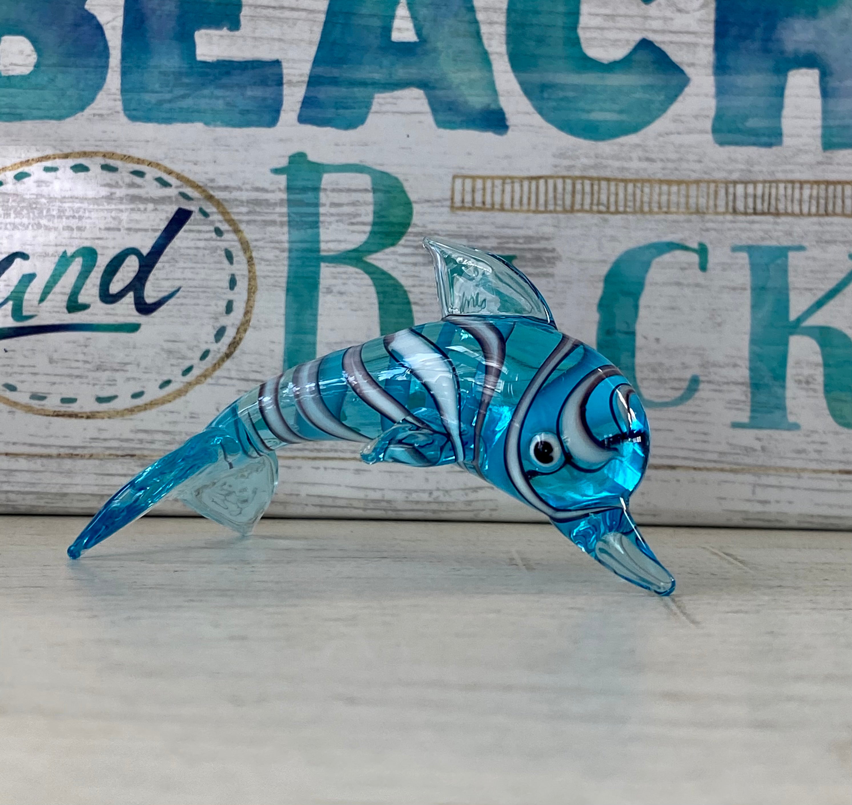 Azul Dolphin Glass Art Collectible