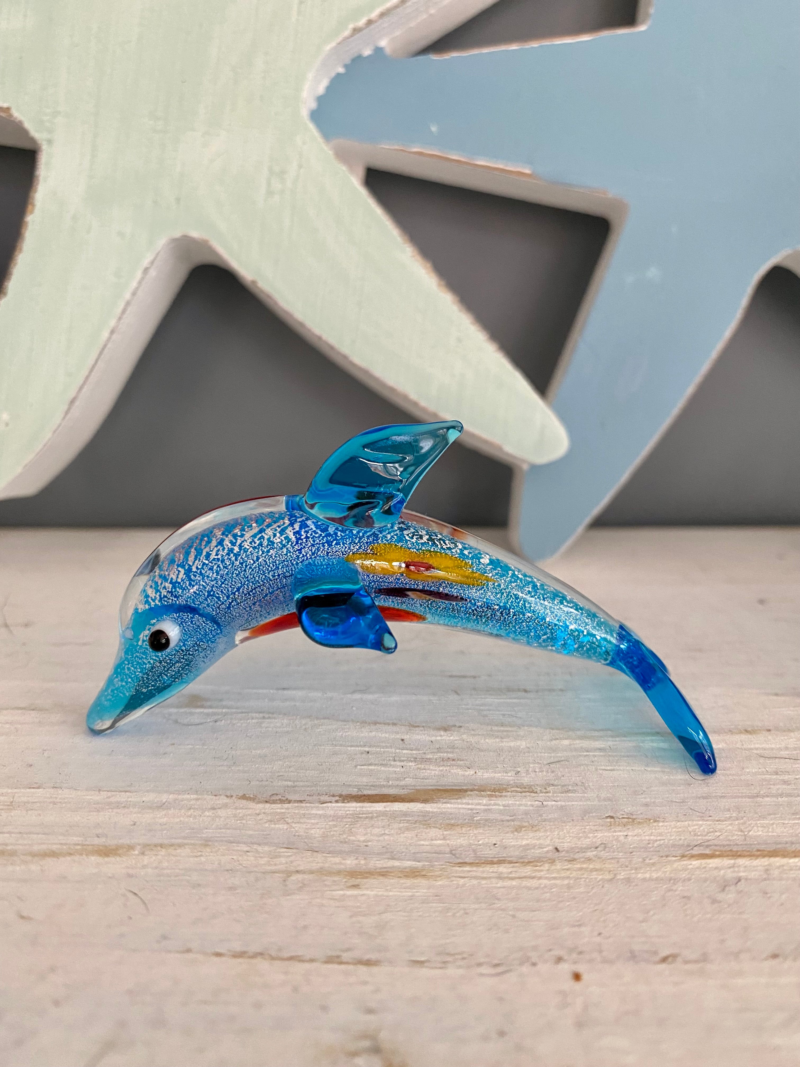 CLEARANCE! Milliefiori Dolphin Glass Figurine