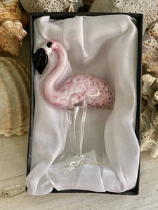 Flamingo Mini Glass Figurine