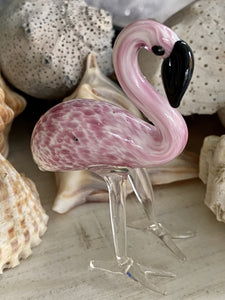 Flamingo Mini Glass Figurine