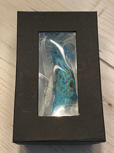 Blue Glass Seahorse Ornament