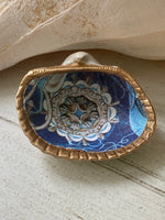 Load image into Gallery viewer, Small Decoupaged Seashell Trinket Dish
