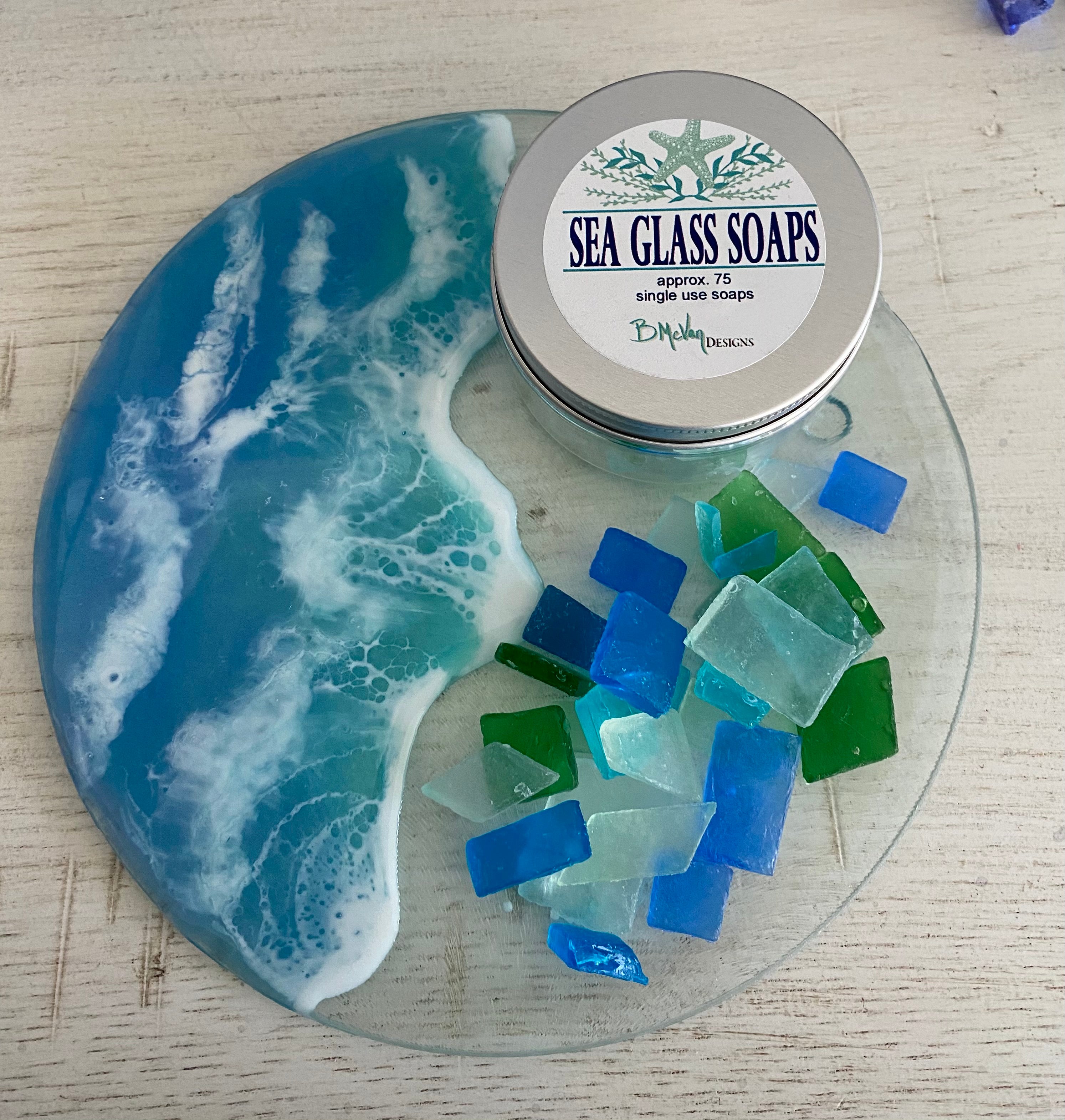 Ocean Waves Glass Trivet