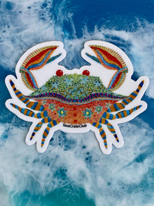 Boho Crab Vinyl Sticker