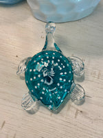 Load image into Gallery viewer, Aqua Spotted Sea Turtle Collectible
