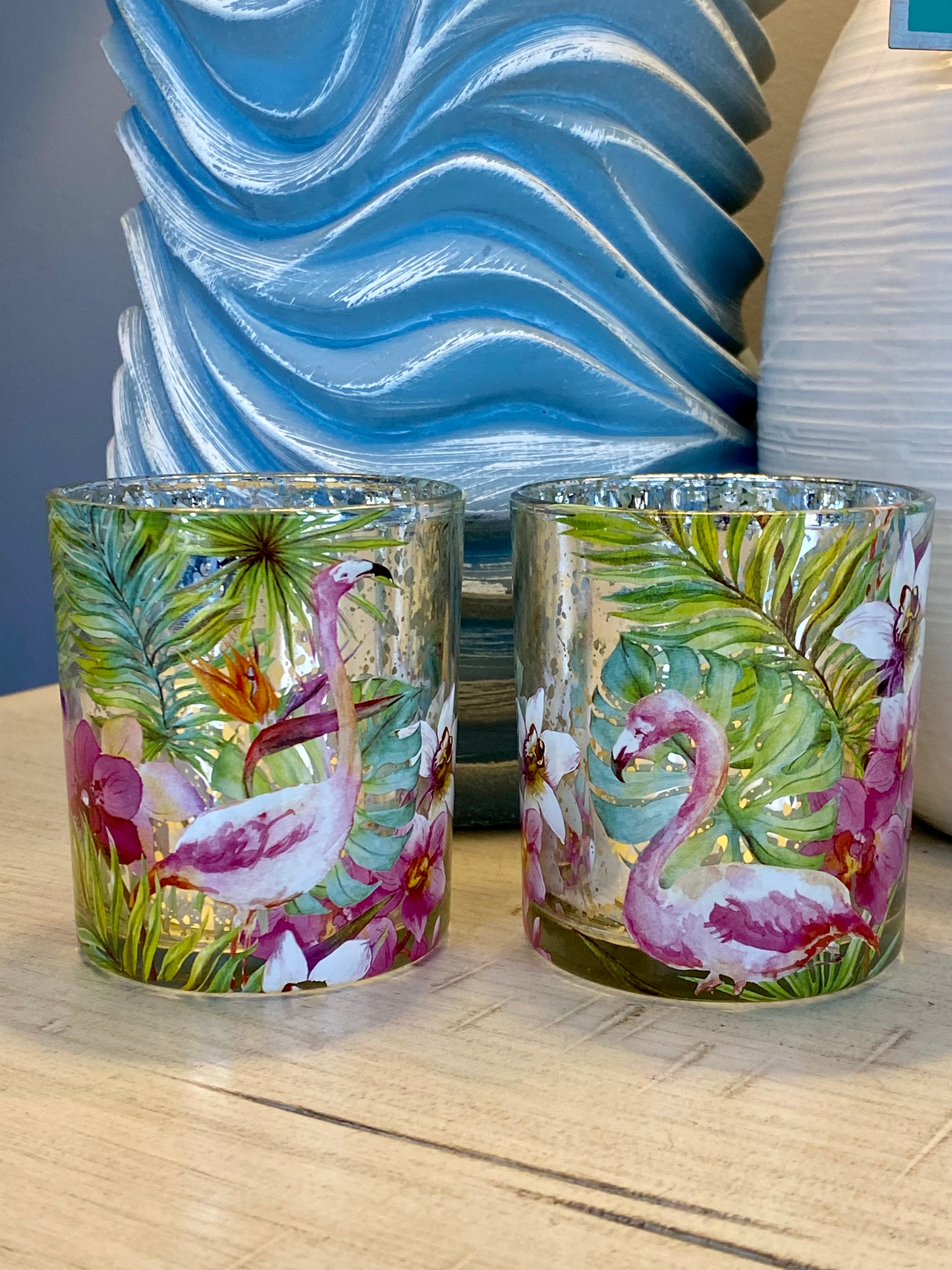 Flamingo Flameless Candle Gift Set