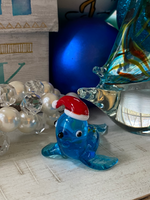 Load image into Gallery viewer, Santa Seal Glass Mini Figurine
