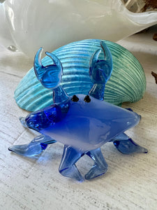 Mini Blue Crab Glass Collectible