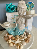 Load image into Gallery viewer, Mermaid Double Tea Light Candle Holder
